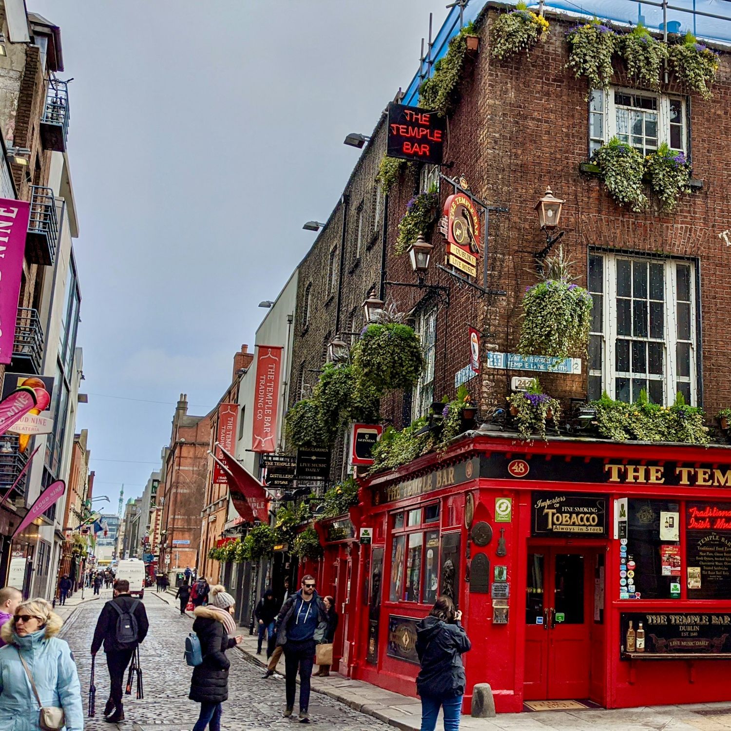 A street in Temple Bar, Dublin
